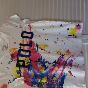 Polo Ralph Lauren Splatter Tshirt Print Girls Xl